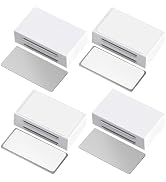Jiayi Adhesive Magnetic Cabinet Door Catches 4 Pack Cabinet Door Magnet White Magnet Catch Cupboa...