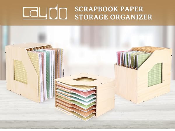 Wood Paper Storage Organizer