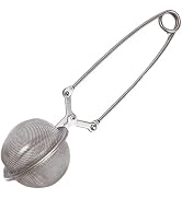Silver Snap Ball Tea Strainer with Handle,Tea Strainer Ball Stainless Steel Tea Infuser Filter fo...