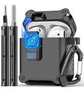 Pohgelan for Airpods 2nd and 1st Generation Case,Automatic Snap Switch Design with Secure Lock Cl...