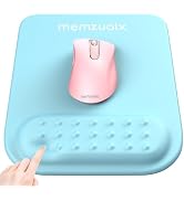 memzuoix Blue Ergonomic Mouse Pad with Wrist Rest Support,Premium Memory Foam Cushioning for Pain...