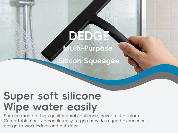 DEDGE Shower Squeegee Window Glass Wiper Scraper Cleaner