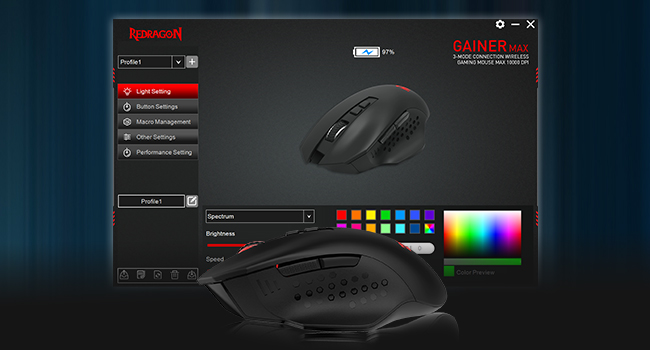 Redragon M656 Max mouse with programmable software for PC play enables tailored performance