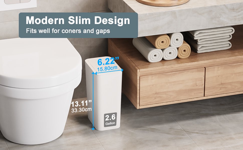 bathroom trash can with lid