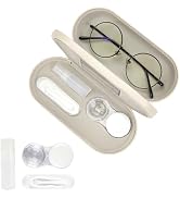 cauyuan Eyeglass Case,Double Sided Portable Contact Lens Case,2 in 1 Portable Contact Multifuncti...