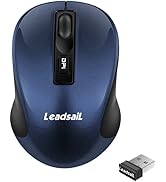 LeadsaiL Wireless Computer Mouse, 2.4G Portable Slim Cordless Mouse Less Noise for Laptop Optical...