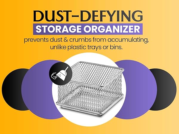 dust defying storage organizer