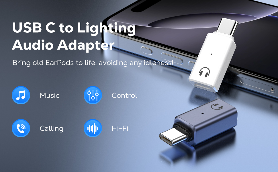 lighting to usb c adapter for headphones audio devices