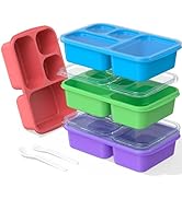 Enstphjoy Bento Lunch Box - 4 Pack, 4-Compartment Meal Prep Containers, Adult Lunch Box, Microwav...