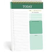to Do List Notepad with 60 Tear Off Sheets, 6.7 x 9.8" to Do List Notebook for Work Perforated Da...