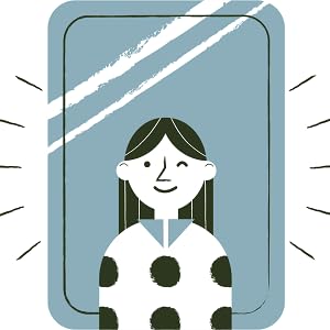 Bright, distortion-free reflection graphic