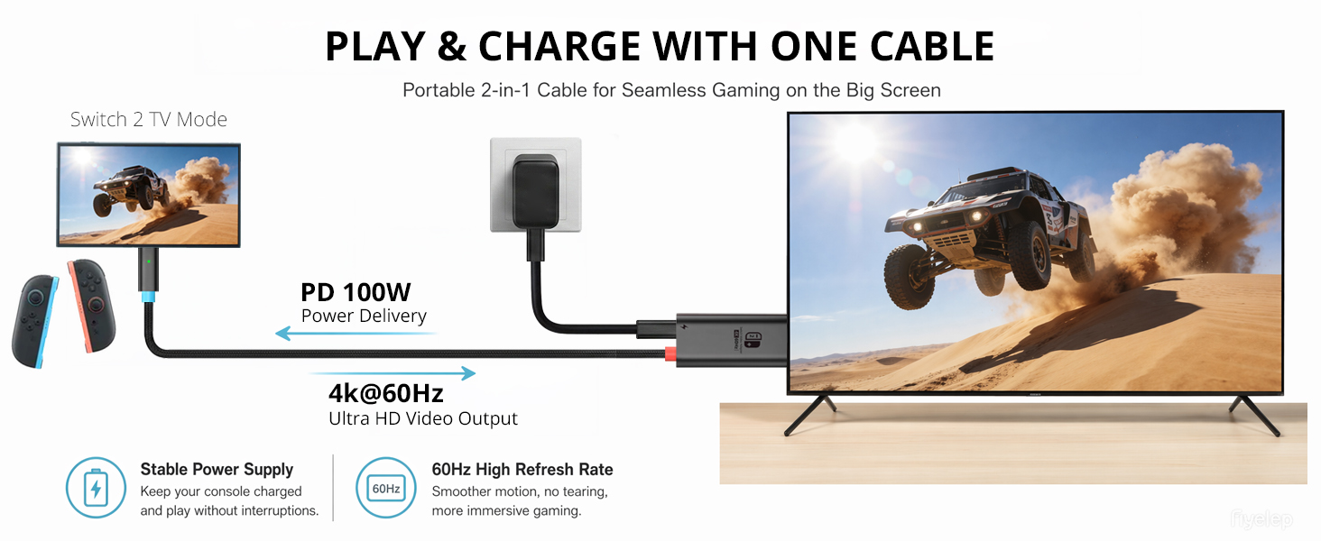pd 100w and 4k 60Hz cable for switch 2