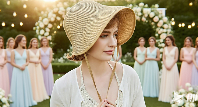 french straw bonnet cap for women