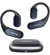 Yistao True Bone Conduction Headphones, Open Ear Earbuds with Ear Hooks, Up to 60 Hours Playtime ...