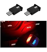 Sylvil 2 PCS USB Type C LED Ambient Light, 8 Colors RGB Dynamic Gradient Brightness Interior Atmo...