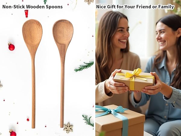 long handle wooden spoon