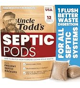 Uncle Todd's Septic Tank Treatment Pods - (12-Month Supply) - Powerful Enzyme & Live Bacteria For...