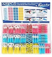 325PCS Marine Grade Heat Shrink Wire Connectors - Sopoby Electrical Connectors Kit of Tinned Red ...