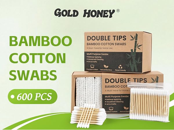 600PCS Bamboo Cotton Swabs