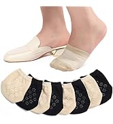 Toe Topper Socks No Show Liner Half Socks for Women Seamless Grip Non Slip Socks Hidden Toe Cover...