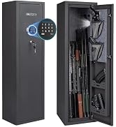 Mutak 4-5 Gun Safes for Home Rifle and Pistols, Compact 5 Rifle Safe, 3 Ways Quick Access with Up...