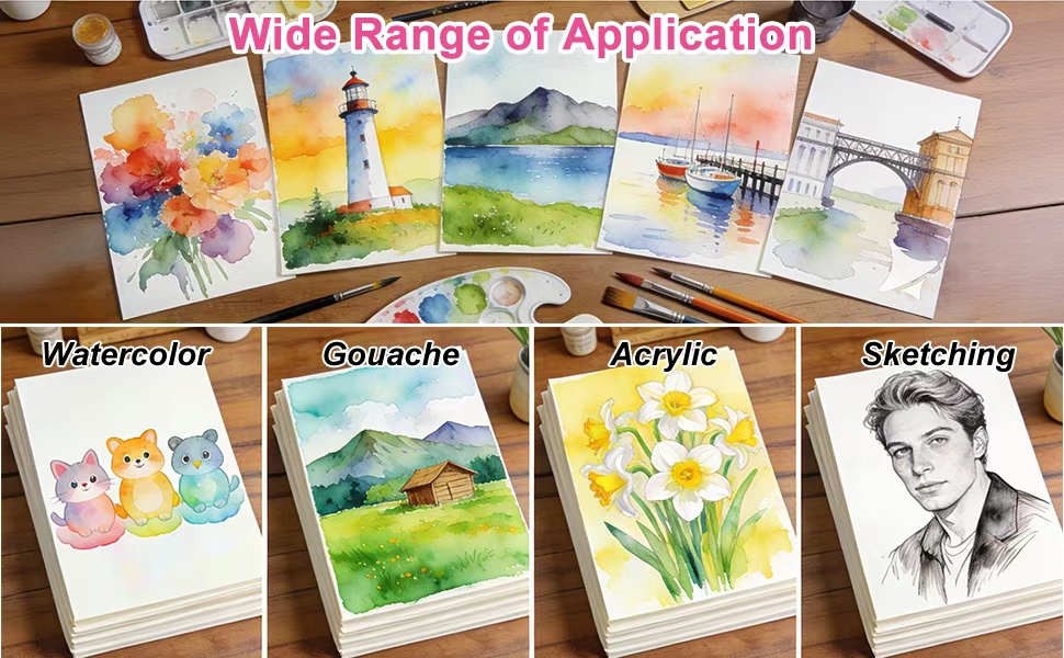 60 sheets watercolor paper 02