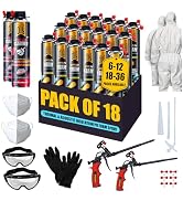 Spray Foam Insulation Kit for Walls & Attic -18 Pack Foam Insulation Spray - 360 Board ft/sq.ft. ...
