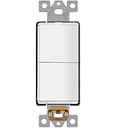 LIDER Minimalist Design Matte Finish Lighted Double Switch, Combination Frameless Decorator Switc...