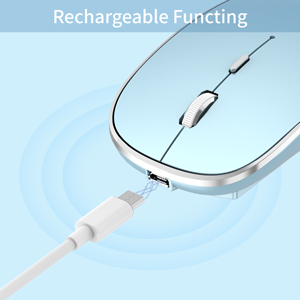 Wireless mouse with charging function and rechargeable battery