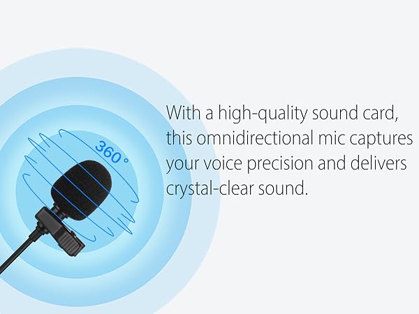 USB C Wired Lavalier Microphone for Phone