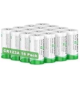 DURNERGY CR123A 3V Lithium Battery 16 Pack, 10 Years Shelf Life, 123 Batteries Lithium, 123A Lith...