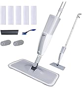 DrDirt Spray Mops for Floor Cleaning, Wet Spray Mop with Washable Mop Pad, Transmission Pad and 5...