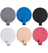 KAIYING Self Adhesive Hooks, Round Decorative Wall Hooks Hanger Aluminum Stick on Hook for Hangin...
