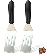 2 Pack Small Stainless Steel Metal Spatula Set, Mini Spatulas for Kitchen Use, Turner for Kitchen...
