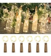 Etinga Dual Battery Pack LED Bottle Lights, 6.6ft 20led Double The Lighting Time, for Indoor and ...