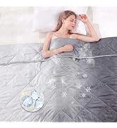 FMLIUY Quilt Cooling Blanket King Size 90x102 inch Premium Gray Lightweight Summer Comforter Cold...