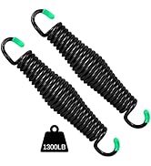 2Pcs Premium Porch Swing Springs,- 1250lbs Capacity Rust Resistant , Heavy-Duty Chrome Hammock Ha...