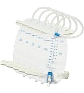 GlobalRoll Leg Urinary Drainage Bag, Urine Leg Bag with 1000 mL Volume, 2 Adjustable Elastic Band...