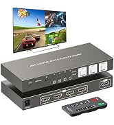 HDMI Multiviewer 4x1 4 Port Multi-Picture Seamless Switch 4 Input 1 Output Split Screen TV, Suppo...