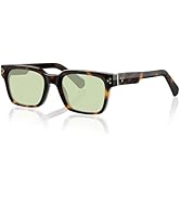 gesruny Men’s Modern Acetate Sunglasses – Rounded-Square Bold Geometry with Wire-Core Temples & P...