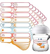 Name Labels for Kids Stuff Daycare Labels, 128 PCS Waterproof Baby Bottle Labels for Daycare, Kid...
