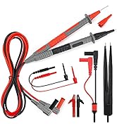 KAIWEETS Multimeter Test Lead Set for Electrical Testing, Soft Silicone Test Leads Kit for Fluke/...