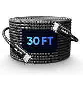 INPPYTON 30 Ft USB C to USB C Cable 60W, Extra Long Type C to Type C Fast Charging (???? ????????...