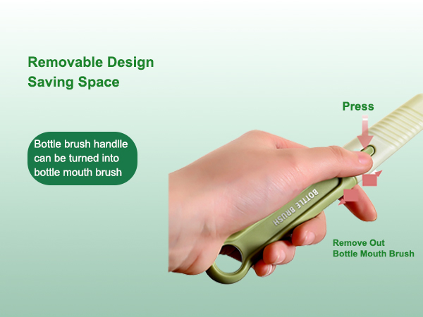 baby bottle brush set;baby bottle cleaner;bottle mouth brush;portable bottle brush