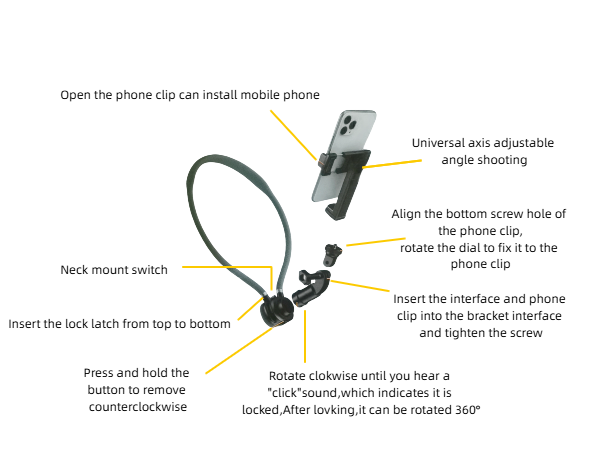 Hands Free POV/Vlog Chest Camera Phone Holder