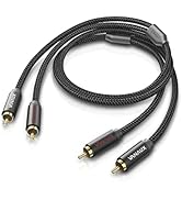 RCA Cable,VANAUX 2RCA Male to 2RCA Male Stereo Audio Cable Gold Plated RCA Cord Compatible with H...