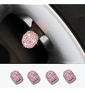 VAGURFO 4 Pack Valve Stem Caps, Handmade Crystal Rhinestone Bike Car Tire Valve Caps,Attractive D...