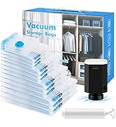Vacuum Storage Bags with Cordless Powerful Electric Air Pump,15 Pack (3 Jumbo/3 Large/3 Medium/3 ...