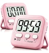 Antonki 2 Pack Digital Timer for Kids Classroom Kitchen Timers for Cooking | With 2*AAA Battery, ...