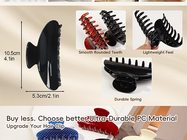 Hair claw clips